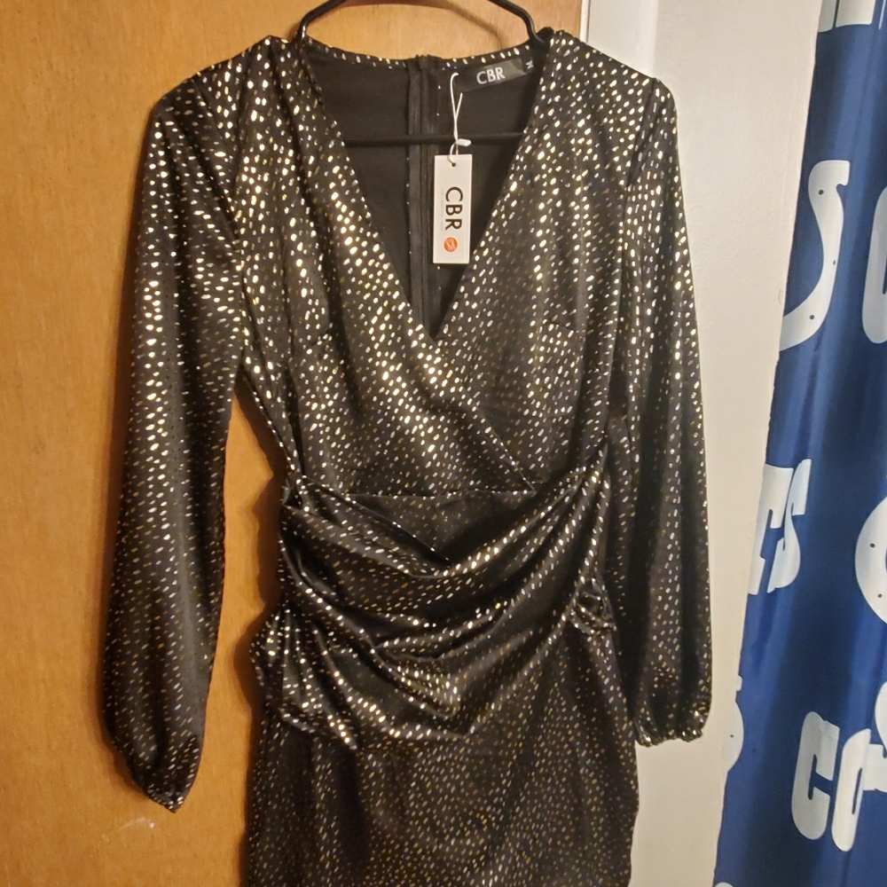 CBR black and gold dress